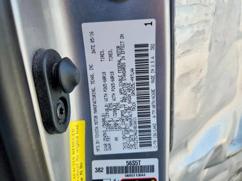 2016 TOYOTA TACOMA LIMITED  