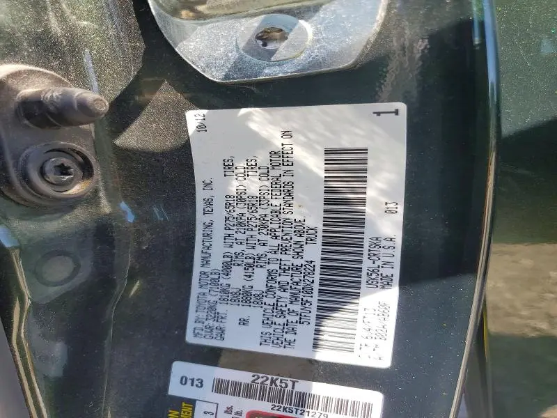 2013 TOYOTA TUNDRA DOUBLE CAB SR5  
