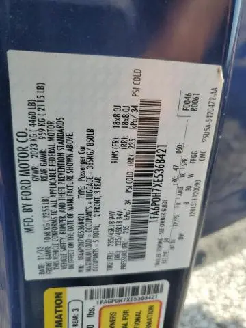 2014 FORD FUSION SE  