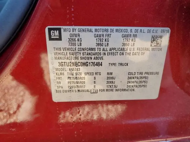 2017 GMC SIERRA K1500 SLT  