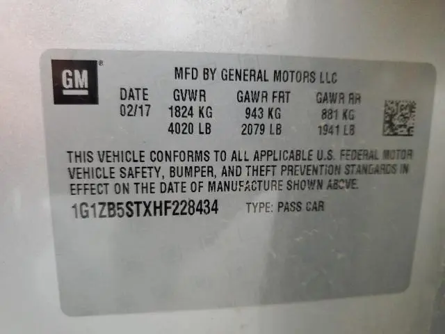 2017 CHEVROLET MALIBU LS  