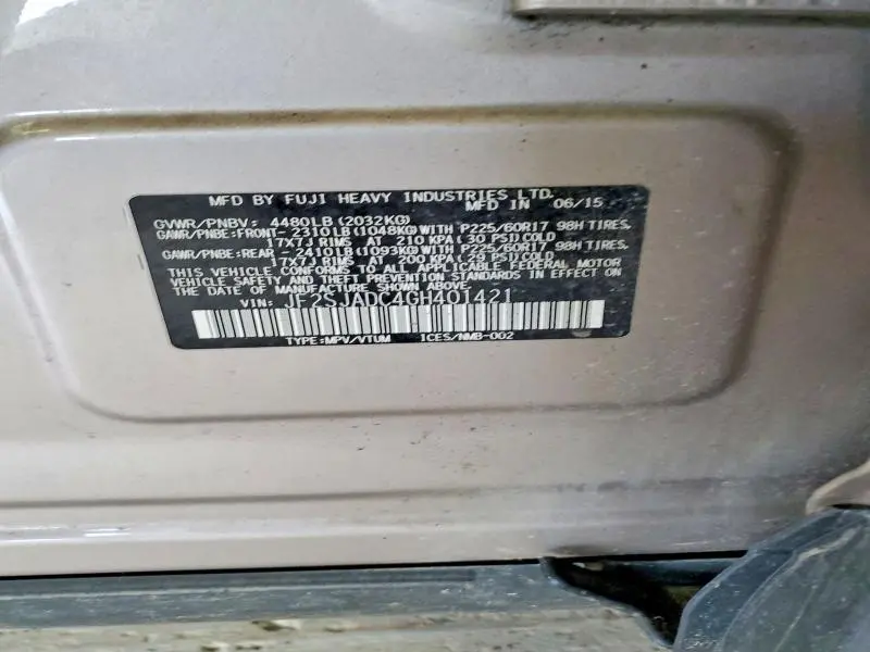 2016 SUBARU FORESTER 2.5I PREMIUM  