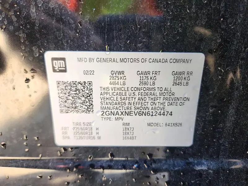 2022 CHEVROLET EQUINOX PREMIER  