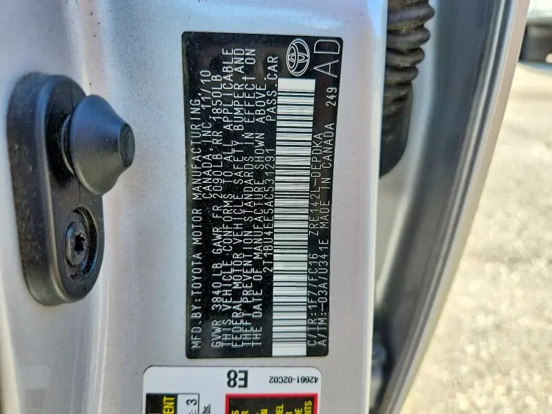 2010 TOYOTA COROLLA LE  