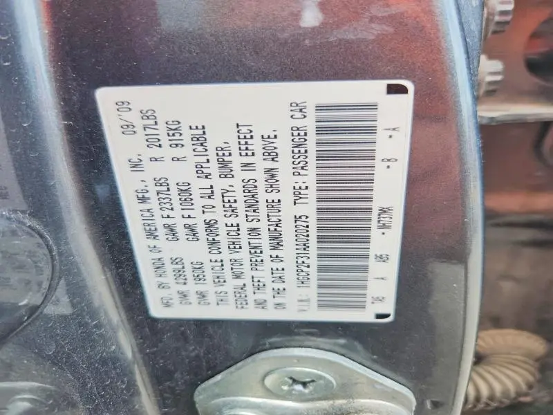 2010 HONDA ACCORD LX  