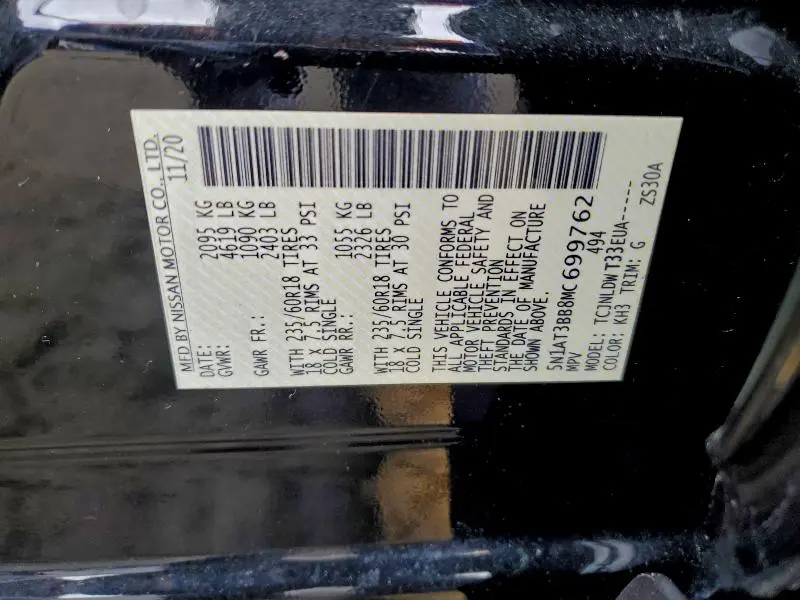 2021 NISSAN ROGUE SV  