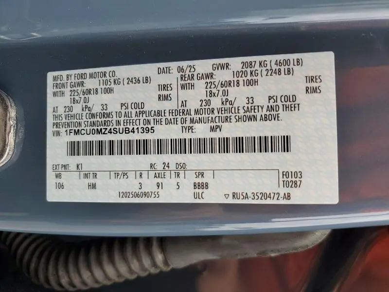 2025 FORD ESCAPE ST LINE  