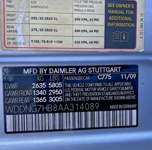 2010 MERCEDES-BENZ S 63 AMG  