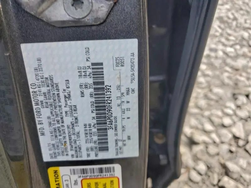 2015 FORD FUSION TITANIUM  