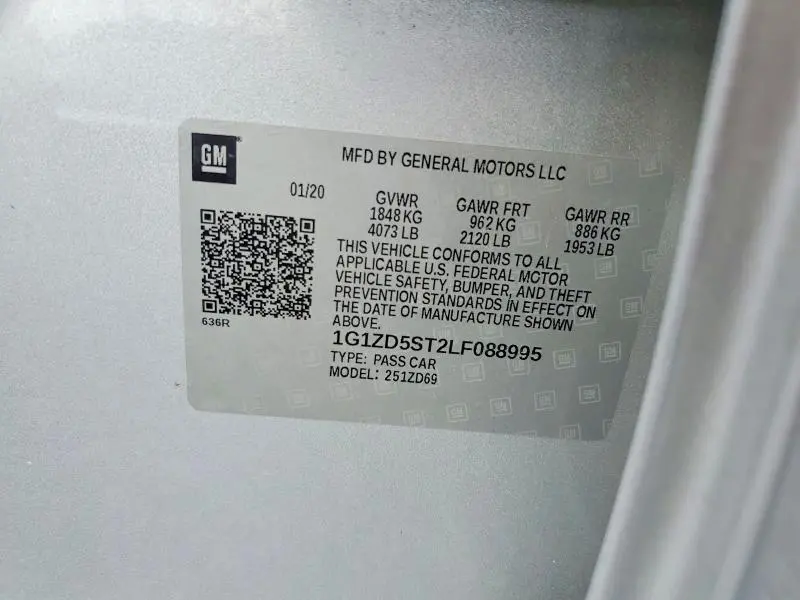 2020 CHEVROLET MALIBU LT  