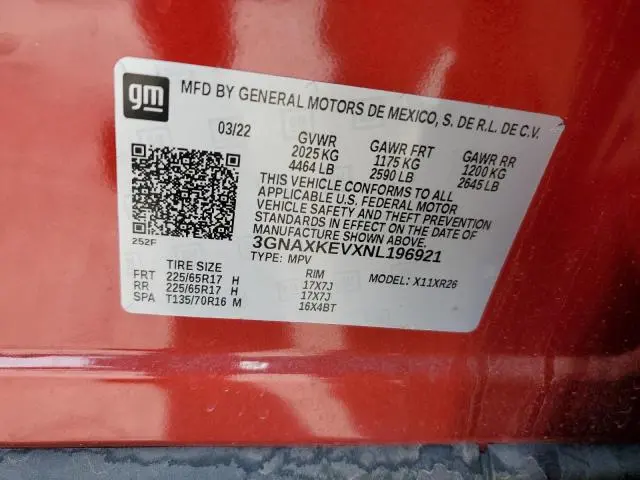 2022 CHEVROLET EQUINOX LT  