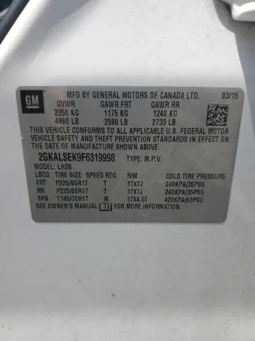 2015 GMC TERRAIN SLT  