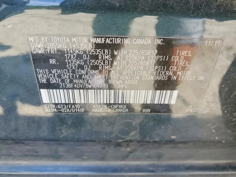 2011 TOYOTA RAV4 BASE  