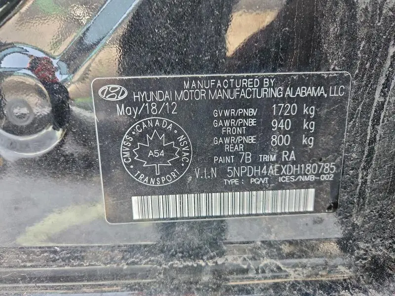 2013 HYUNDAI ELANTRA GLS  