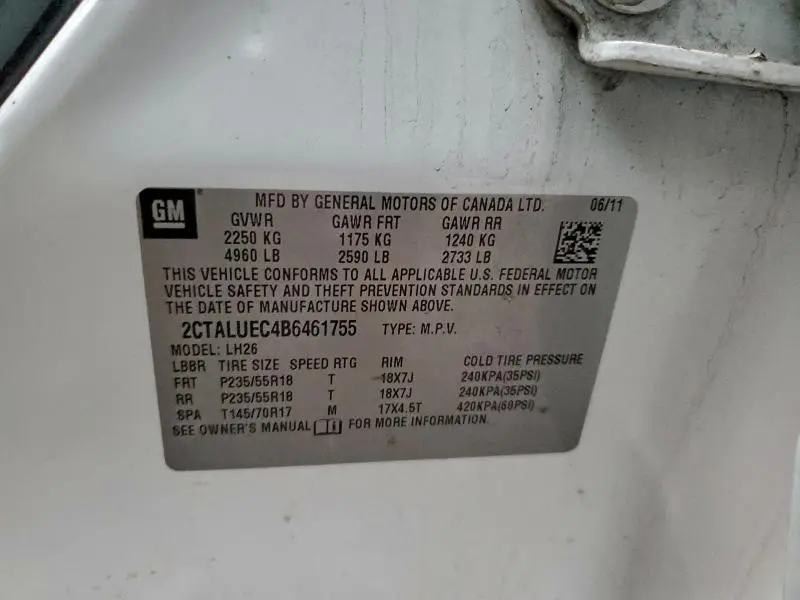 2011 GMC TERRAIN SLT  