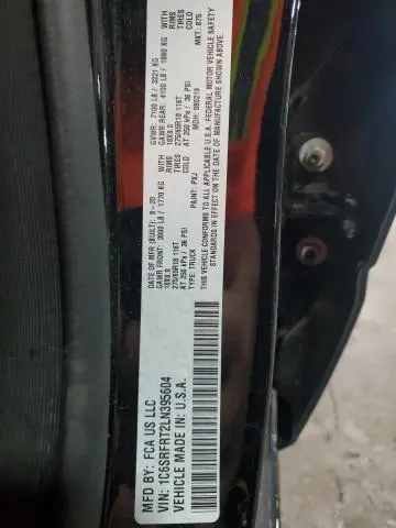 2020 RAM 1500 LARAMIE  