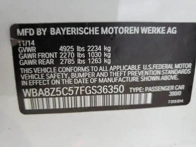 2015 BMW 328 XIGT SULEV  