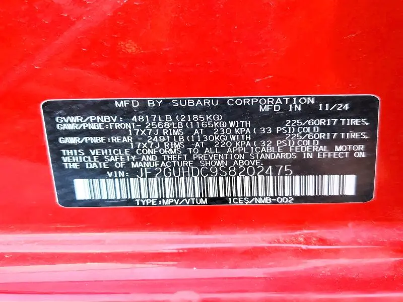2025 SUBARU CROSSTREK PREMIUM  