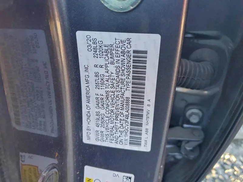 2020 HONDA ACCORD HYBRID EX  