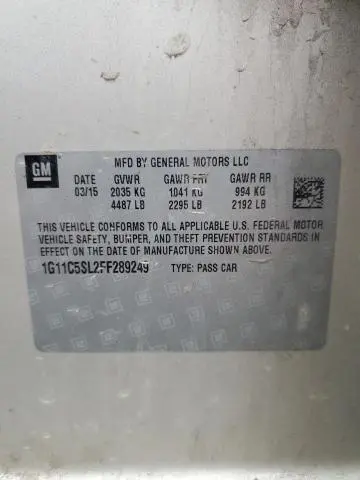 2015 CHEVROLET MALIBU 1LT