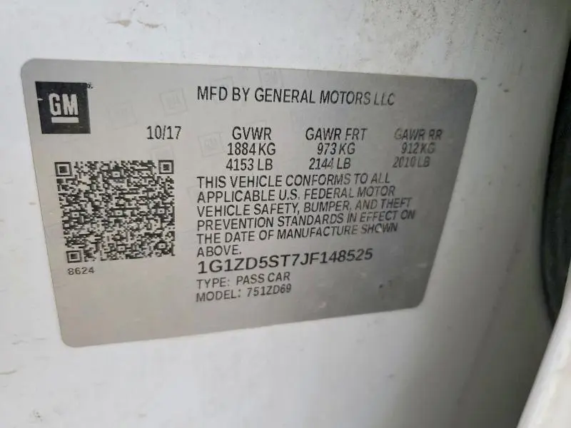 2018 CHEVROLET MALIBU LT  