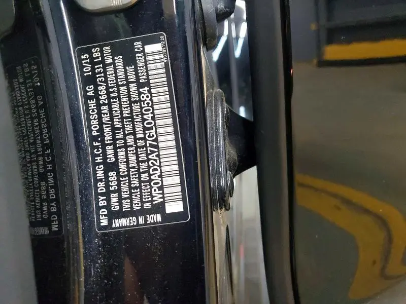2016 PORSCHE PANAMERA SE HYBRID  