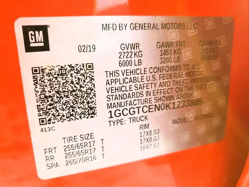 2019 CHEVROLET COLORADO LT  