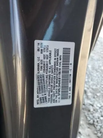 2014 HONDA ODYSSEY EXL  