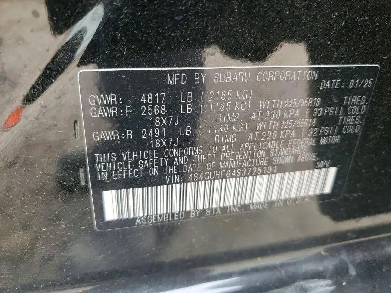 2025 SUBARU CROSSTREK SPORT  