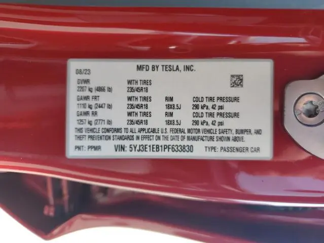 2023 TESLA MODEL 3   