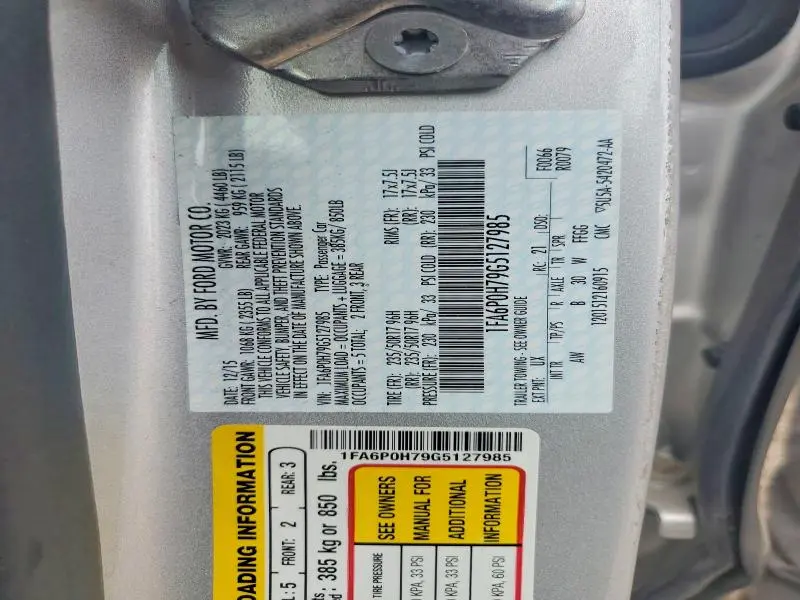 2016 FORD FUSION SE  