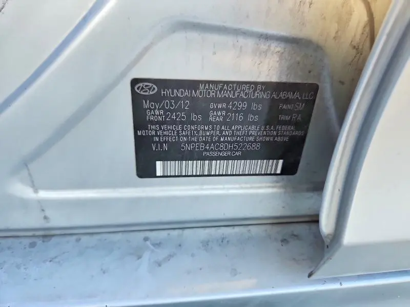 2013 HYUNDAI SONATA GLS  