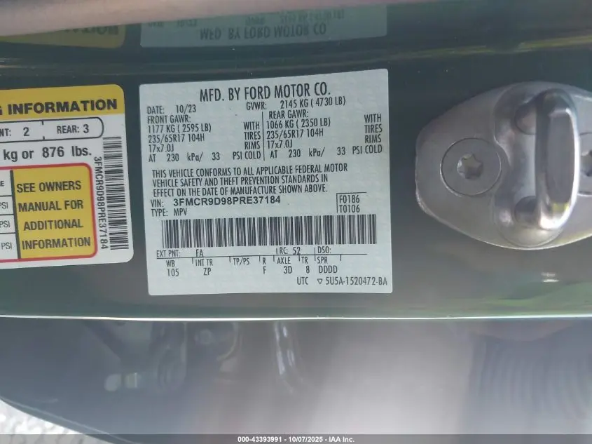 2023 FORD BRONCO SPORT BADLANDS