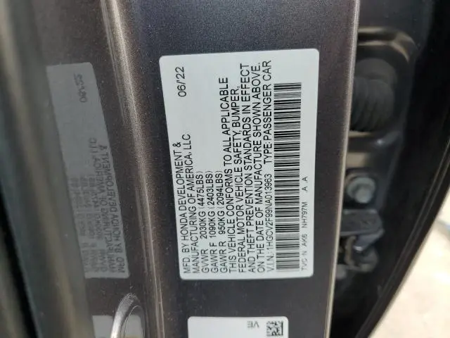 2022 HONDA ACCORD TOURING