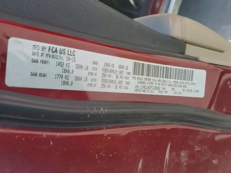 2015 DODGE DURANGO SXT  