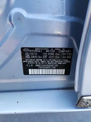 2013 HYUNDAI SONATA HYBRID  