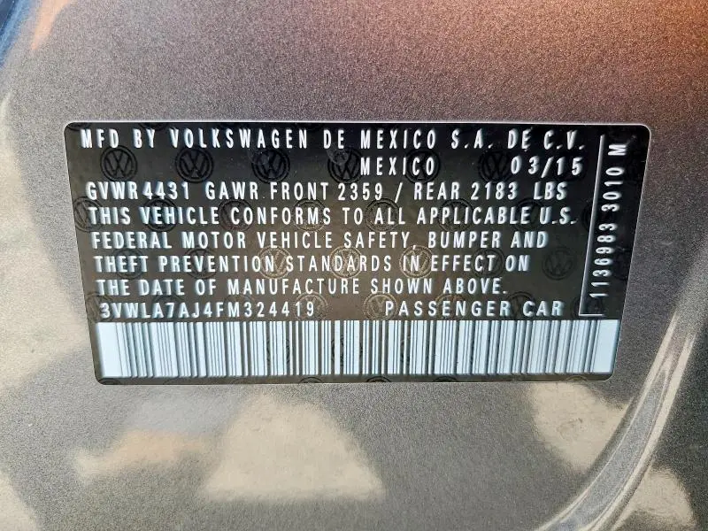 2015 VOLKSWAGEN JETTA TDI  