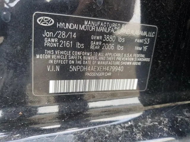 2014 HYUNDAI ELANTRA SE  