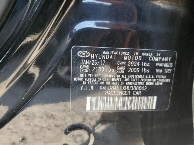 2017 HYUNDAI ELANTRA SE