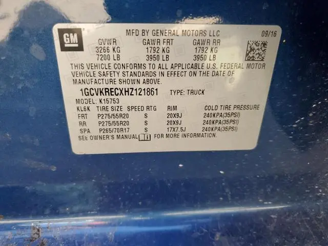 2017 CHEVROLET SILVERADO K1500 LT  