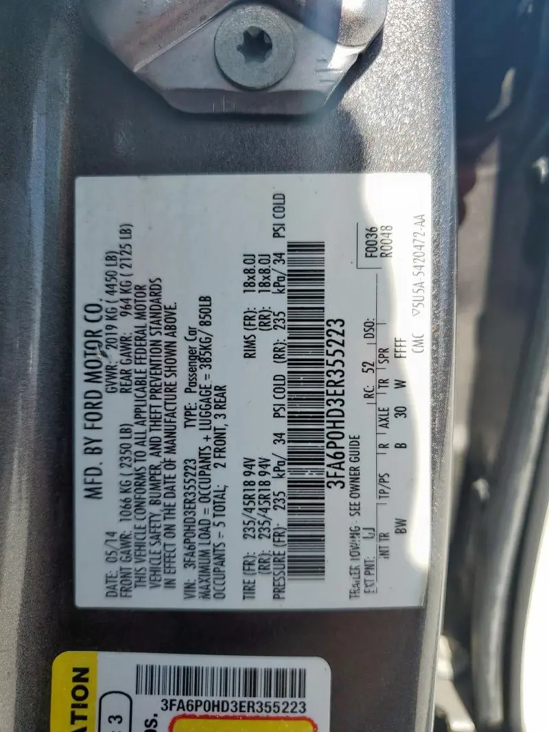 2014 FORD FUSION SE  