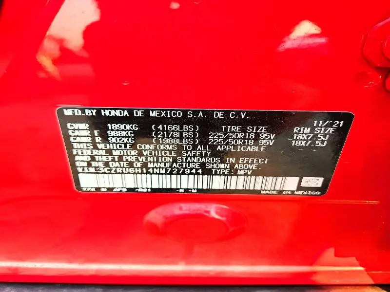 2022 HONDA HR-V SPORT  