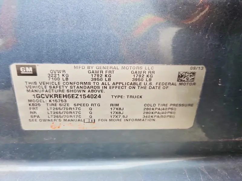 2014 CHEVROLET SILVERADO K1500 LT  
