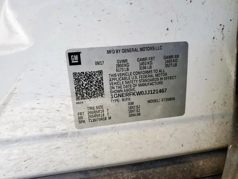 2018 CHEVROLET TRAVERSE LS  