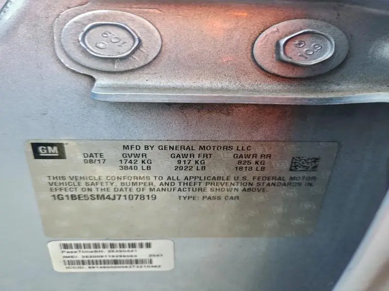 2018 CHEVROLET CRUZE LT  