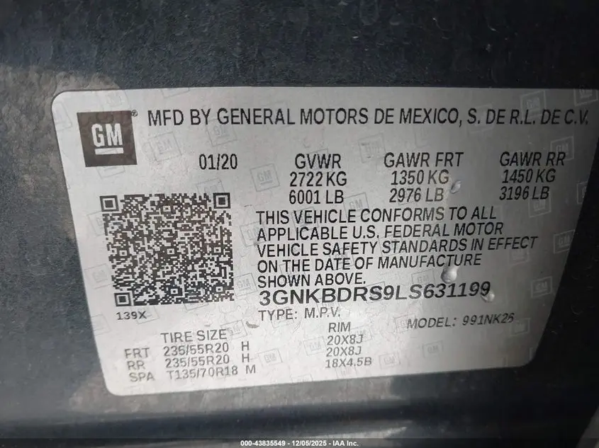 2020 CHEVROLET BLAZER FWD 3LT