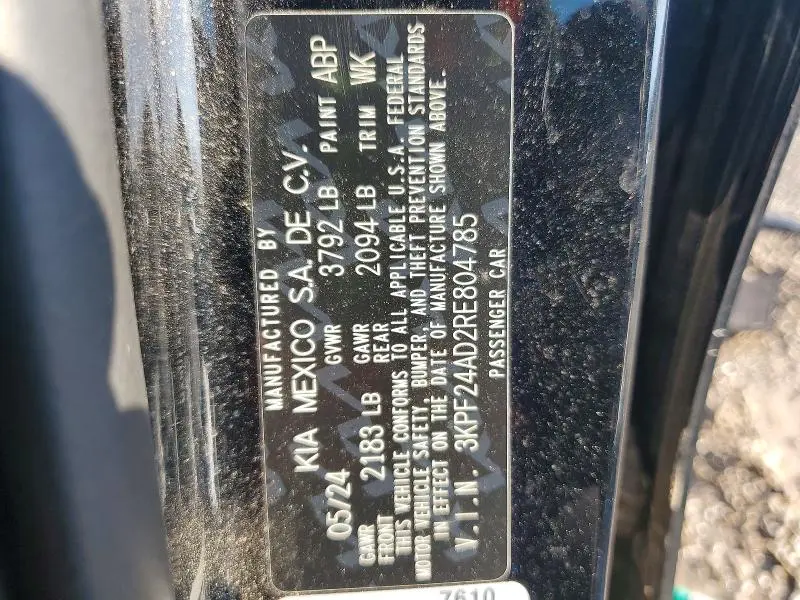 2024 KIA FORTE LX  