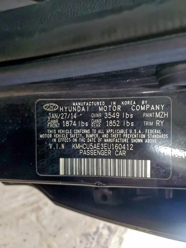 2014 HYUNDAI ACCENT GLS  