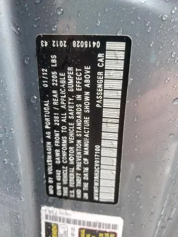 2012 VOLKSWAGEN EOS LUX  