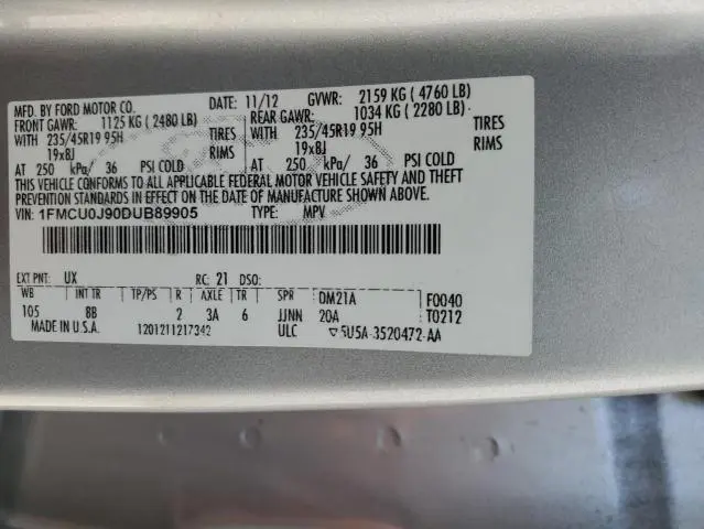 2013 FORD ESCAPE TITANIUM  